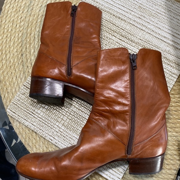 MENS LEATHER BOOTS WITH ZIPPER VERY soft leather. - Picture 3 of 16